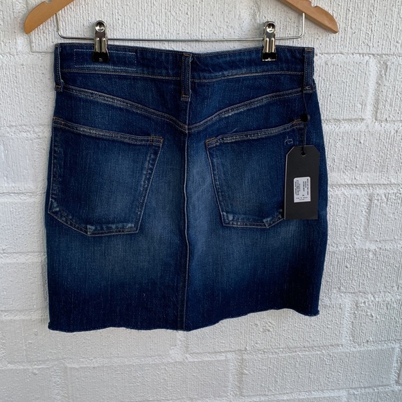 Rag & Bone Denim Hayden in Magnus Indigo Jean Skirt  size 26 - Picture 5 of 8
